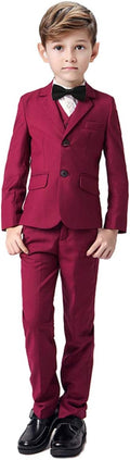 Stylish Boys 5 Piece Suit Outfit with Slim Fit Blazer and Pants