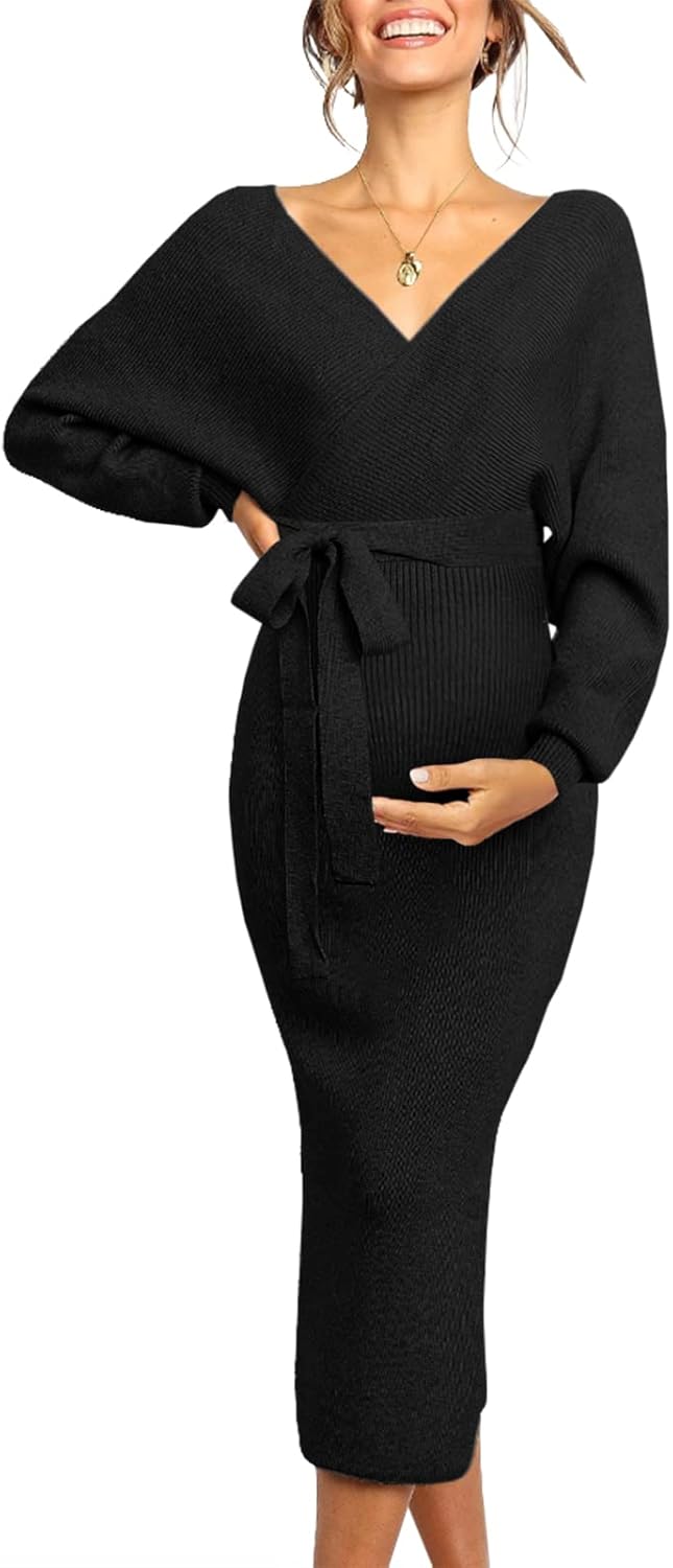 Maternity Nursing Dress Sweater Dress for Women - Elegant Style