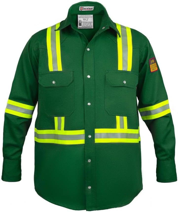 Flame Resistant High Visibility FR Shirt - 100% Cotton Safety Gear