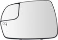 TRQ Driver Side Heated Spotter Mirror Glass with Backing Plate
