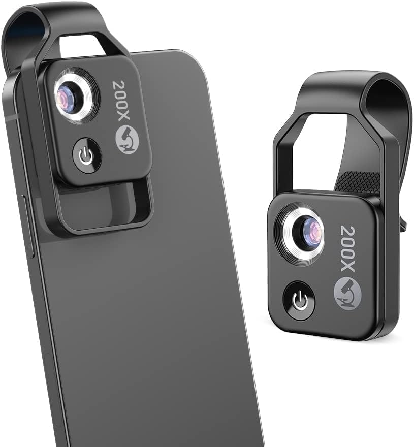 APEXEL 200X Phone Microscope Lens for iPhone and Android