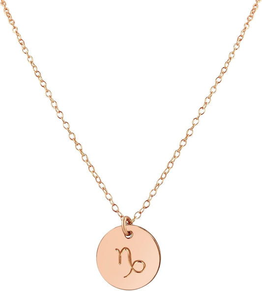 Handmade Zodiac Charm Necklace in Sterling Silver and Gold