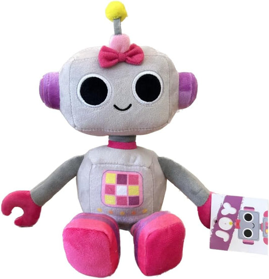 Joy The Robot Plush: Soft Gray Stuffed Toy