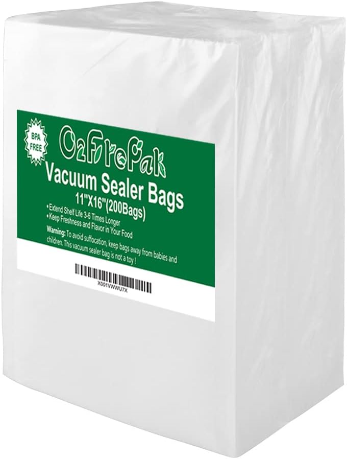 O2frepak Vacuum Sealer Bags for Food Storage, 200 Count