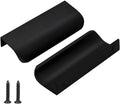 goldenwarm 25 Pack 3 in Black Finger Pulls for Cabinets - Durable Edge