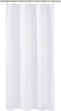 Hotel Quality White Fabric Shower Curtain 42x72 - Washable & Durable
