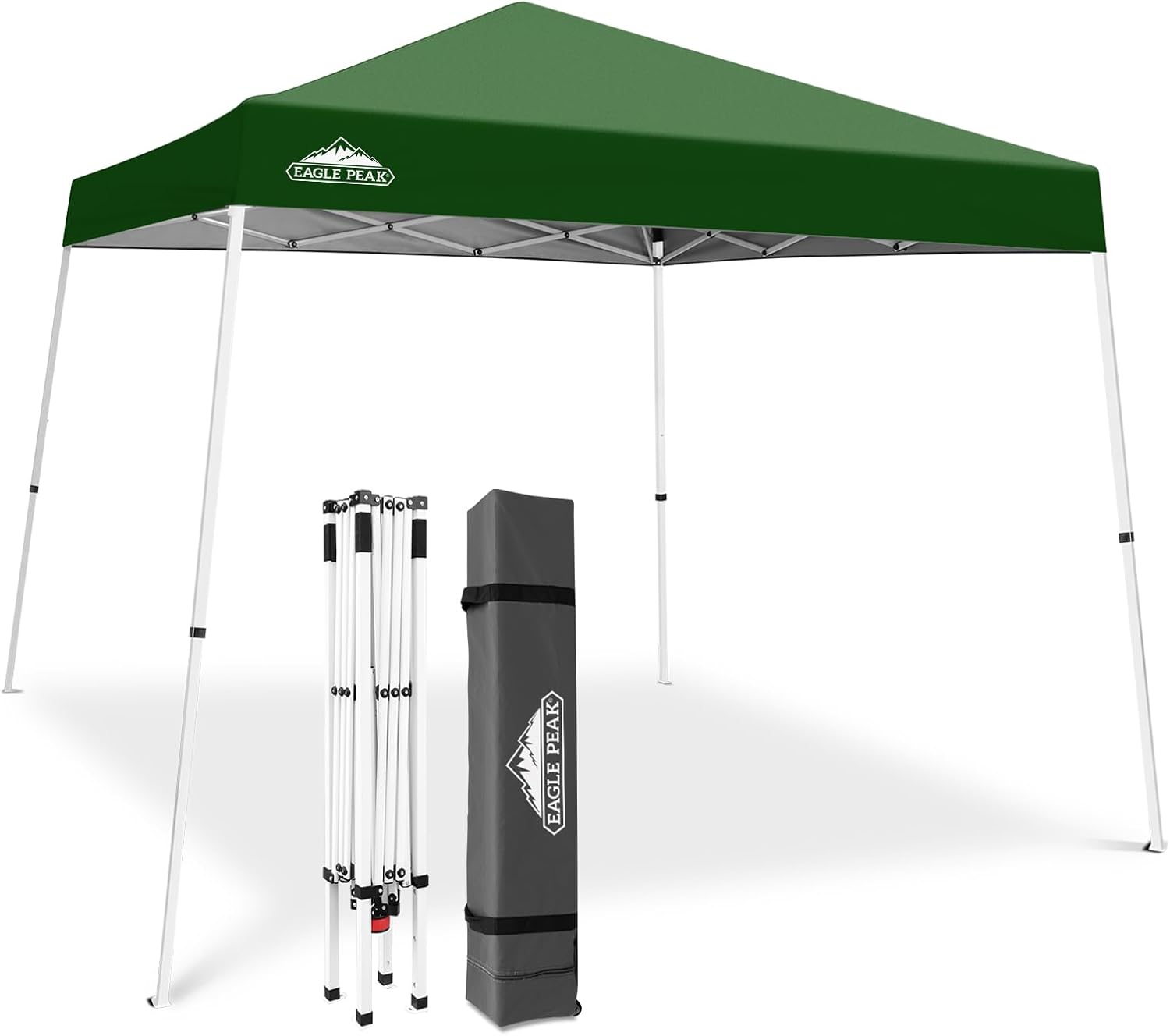 EAGLE PEAK 10x10 Slant Leg Pop-up Canopy Tent for Easy Setup