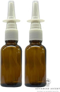 Saline Nasal Sprayer Duo: Refillable Amber Glass for Travel!