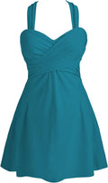 COCOPEAR Women's Elegant Crossover One Piece Swimdress (Style 9W6K)
