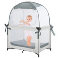 Baby Pack N Play Tent Safety Cover - Stops Climbing, Breathable Mesh