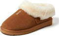 Fireside Adelaide Shearling Suede Slippers - Cozy Memory Foam