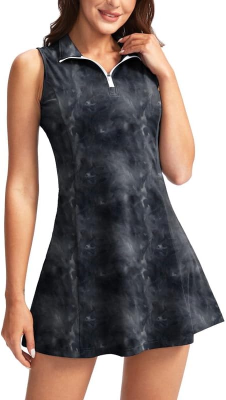 Viodia Women's Tennis Golf Dress with Shorts for Active Wear