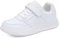 DSWED Unisex-Child Leather Knit Athletic Running Sneakers (Style 3WNC)