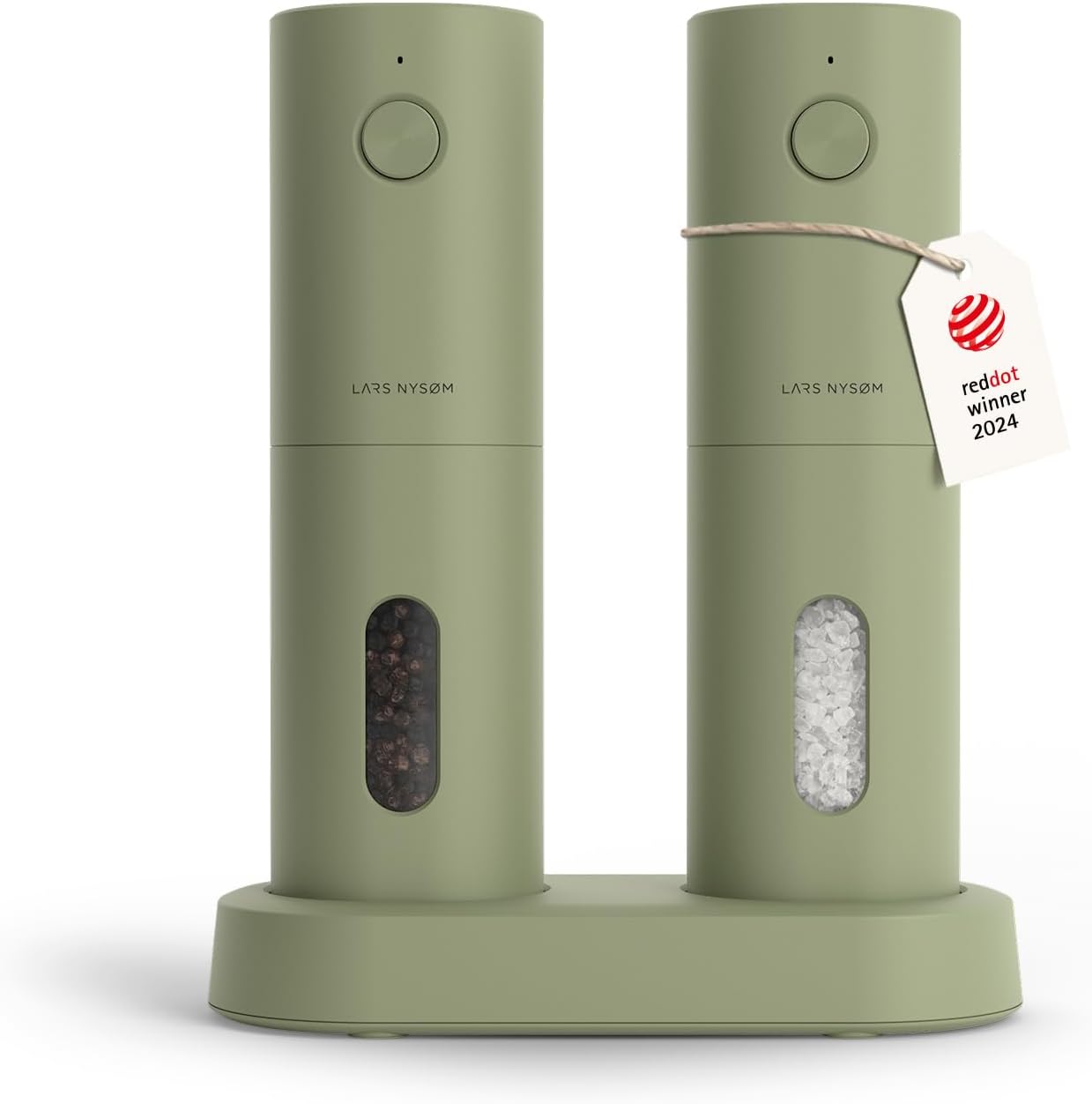 Electric Salt and Pepper Grinder Set with Adjustable Coarseness
