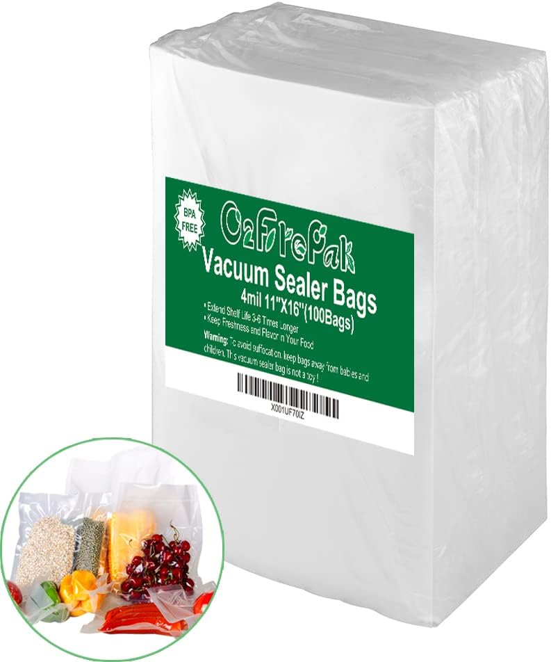 100 Gallon Vacuum Sealer Bags | 4mil Thick | Puncture-Proof | BPA-Free