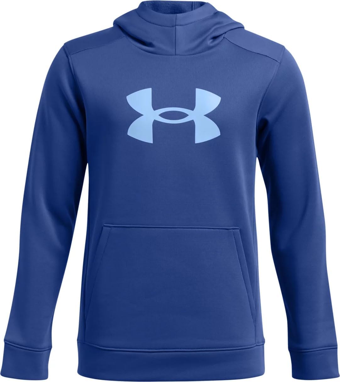 Under Armour Boys' Armour Fleece Big Logo Hoodie for Comfort