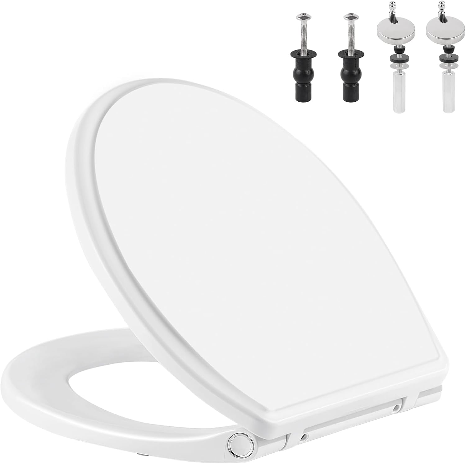 iFealClear Round Toilet Seat Soft Close with One-Click Release