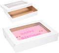 26.5x19.5x5 in Full Sheet Cake Box 6 Pack with Window - Large Bakery