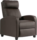 Comfy Brown Leather Recliner Chair - Home Theater Seating