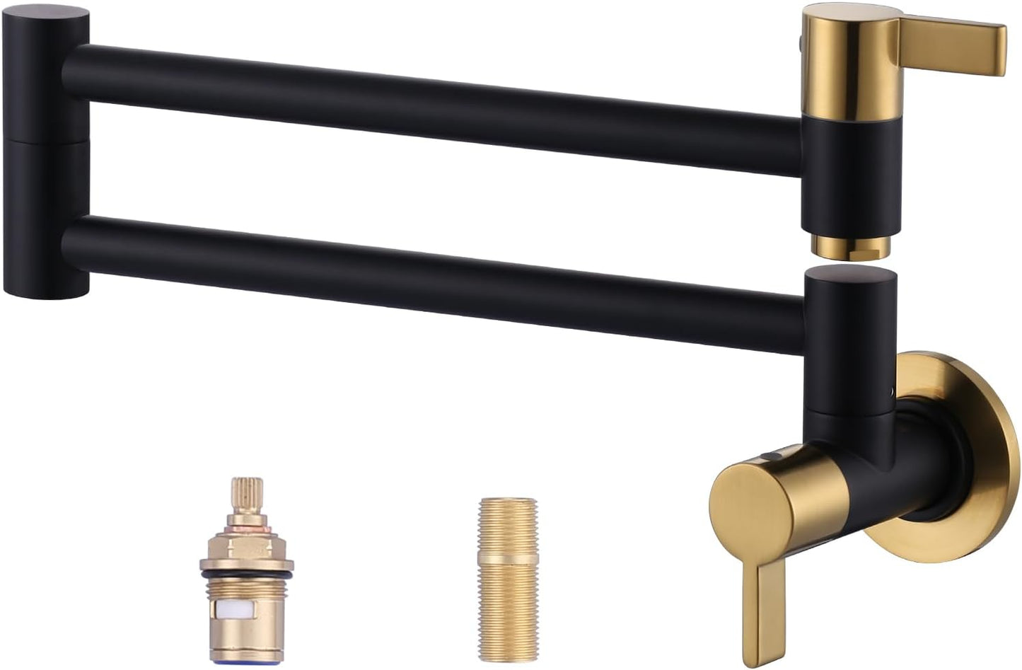 Modern Pot Filler Faucet in Black and Gold for Your Kitchen