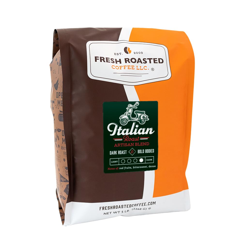 Fresh Roasted Coffee Italian Roast 5 lb Dark Ground Coffee