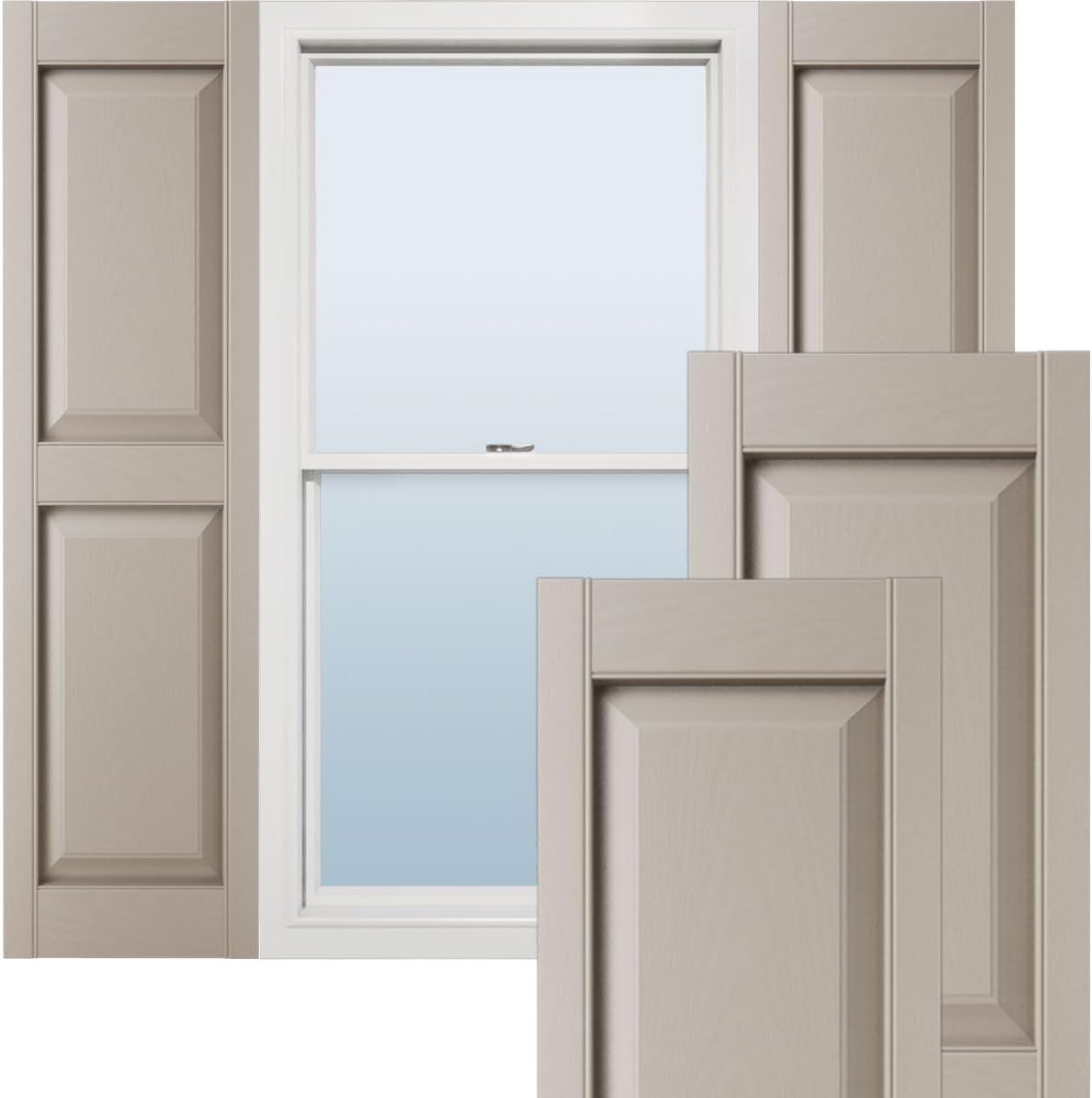 Ekena Millwork Vinyl Raised Panel Shutters for Lasting Beauty