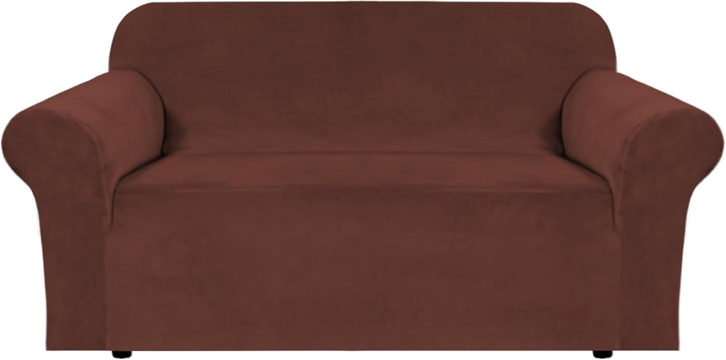H.VERSAILTEX Stretch Velvet Loveseat Covers for Cozy Living Room