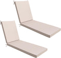 Outdoor Chaise Lounge Cushions 74in x 23in x 3in - Waterproof Comfort
