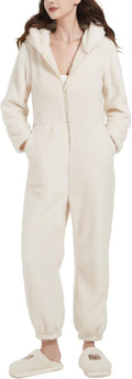 Flygo Womens Onesies Pajamas One Piece Hooded Winter (Style LM47)