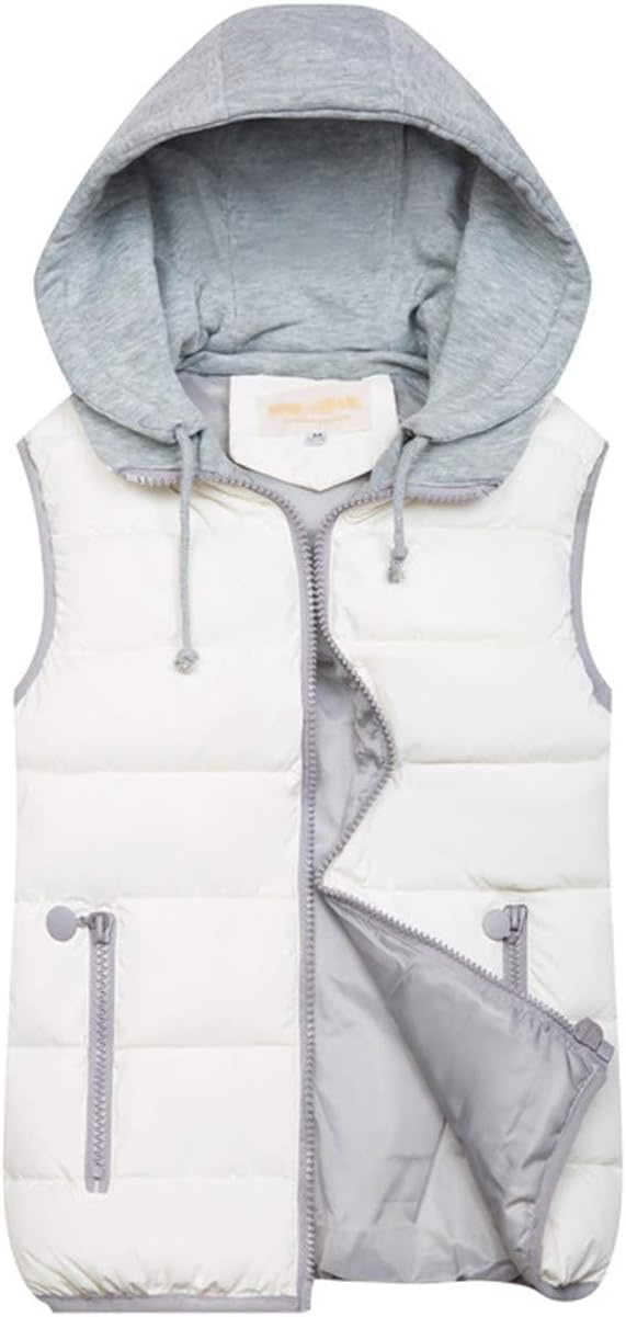 Gihuo Women's Puffer Vest: Warm Quilted Hooded Jacket for Winter