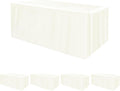Fitted Tablecloths for 6 Ft Rectangle Table - 4-Pack Beige