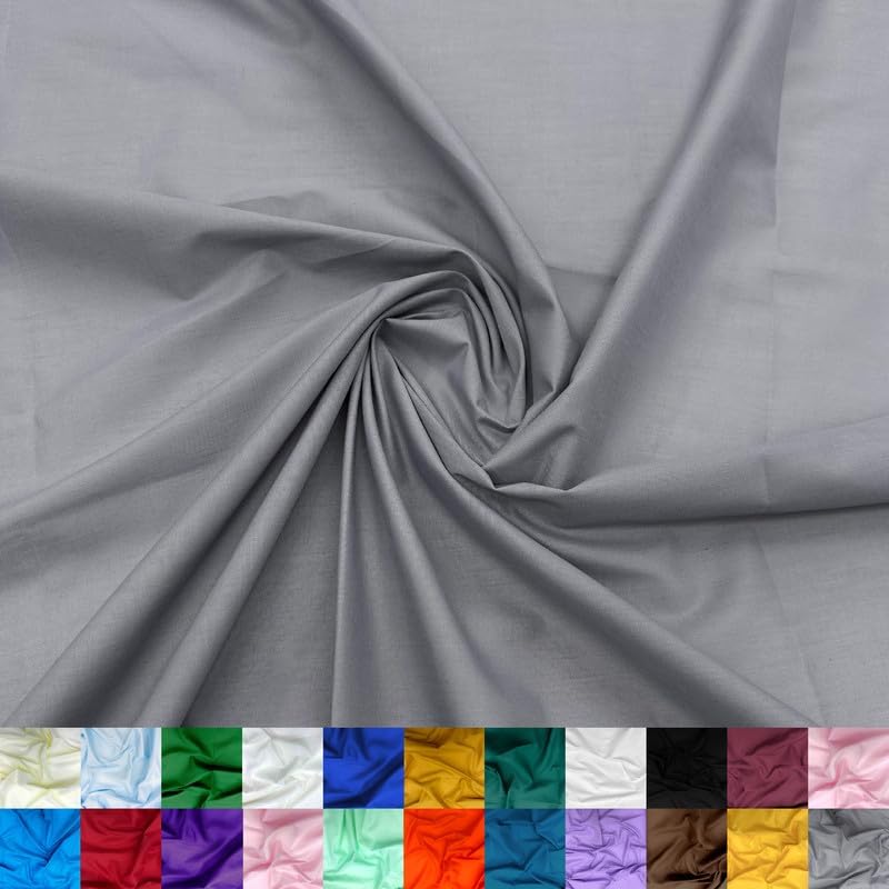 Cotton Polyester Broadcloth Fabric - Soft & Breathable 60in Wide