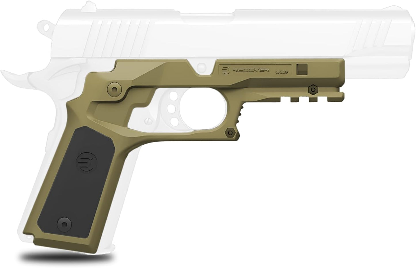 ReCover Tactical CC3P Grip and Rail System for 1911 - Easy Install