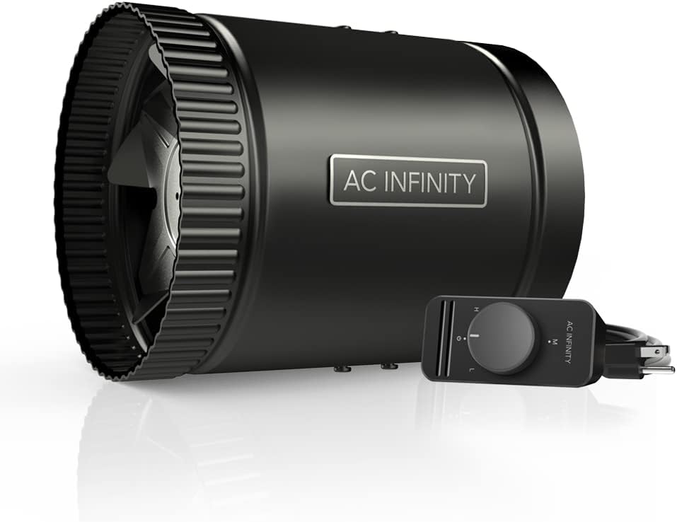 AC Infinity RAXIAL S6 Inline Booster Duct Fan for Home Spaces