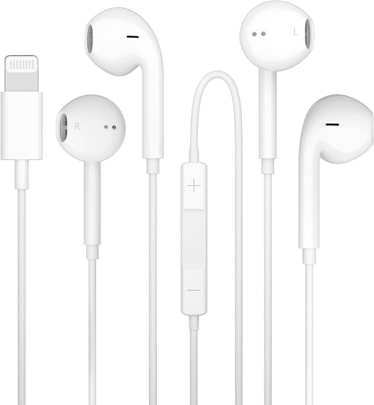 Certified iPhone Earbuds w/ Mic & Volume Control