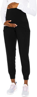 Maternity Jogger Scrub Pants High Rise Waist - Comfortable Support 4