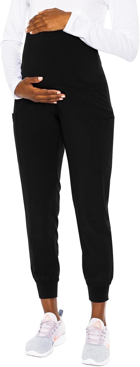 Med Couture Maternity Jogger Scrub Pants with High Rise Waist
