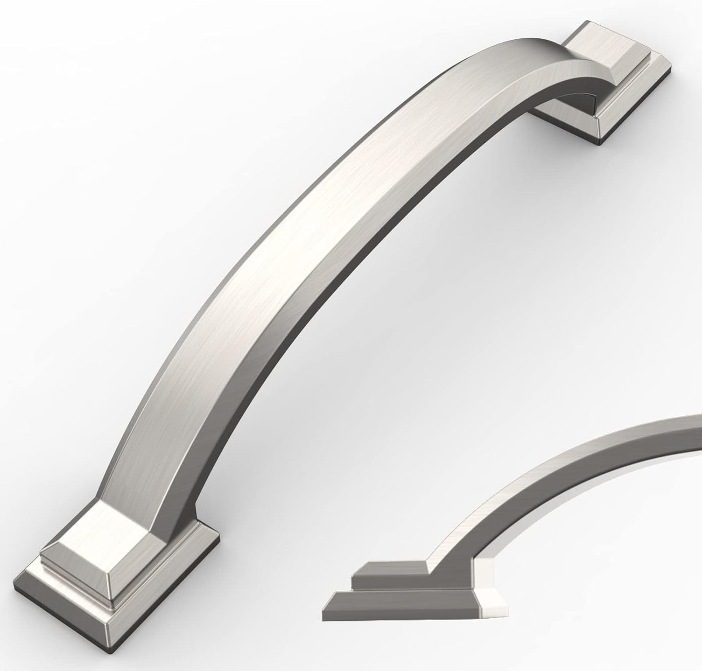 Amerdeco 10 Pack Brushed Satin Nickel Cabinet Pulls for Home