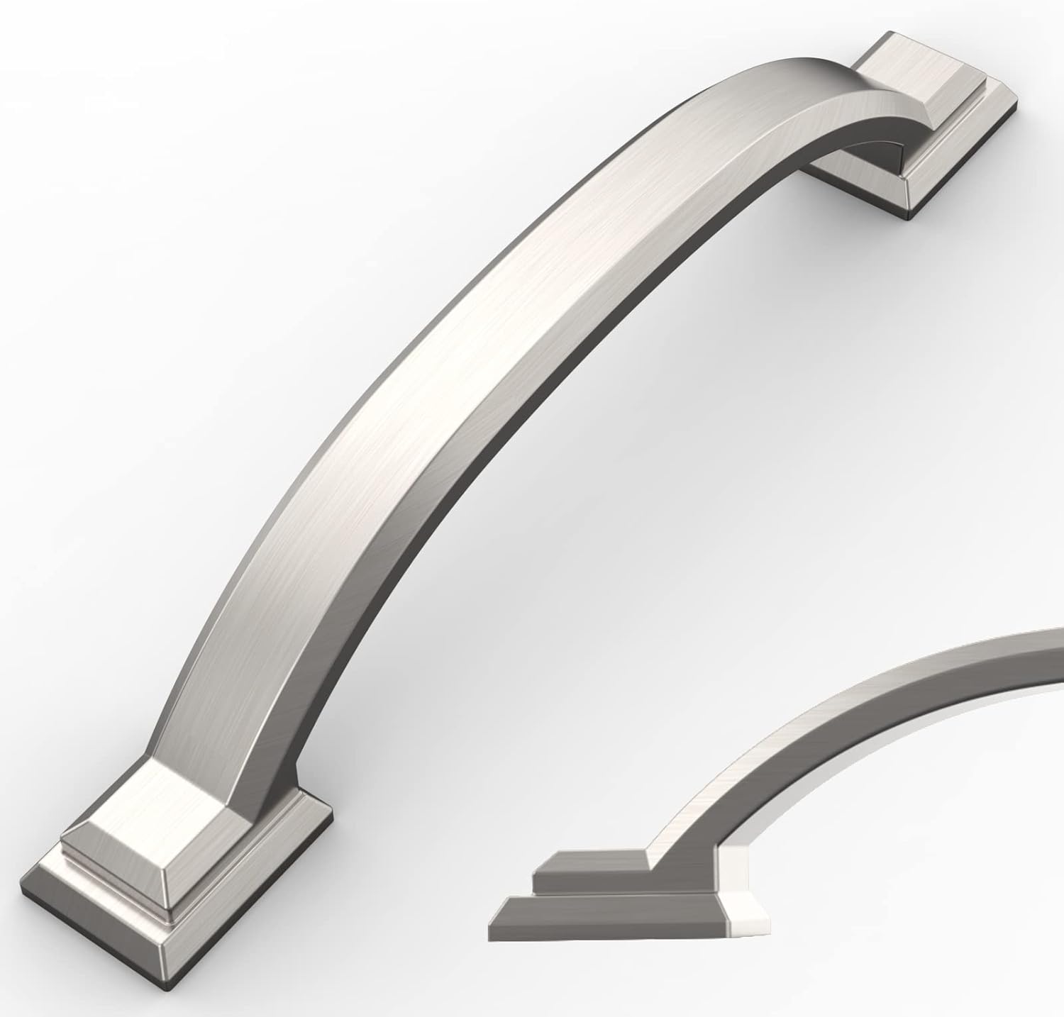 Amerdeco 10 Pack Brushed Satin Nickel Cabinet Pulls for Home