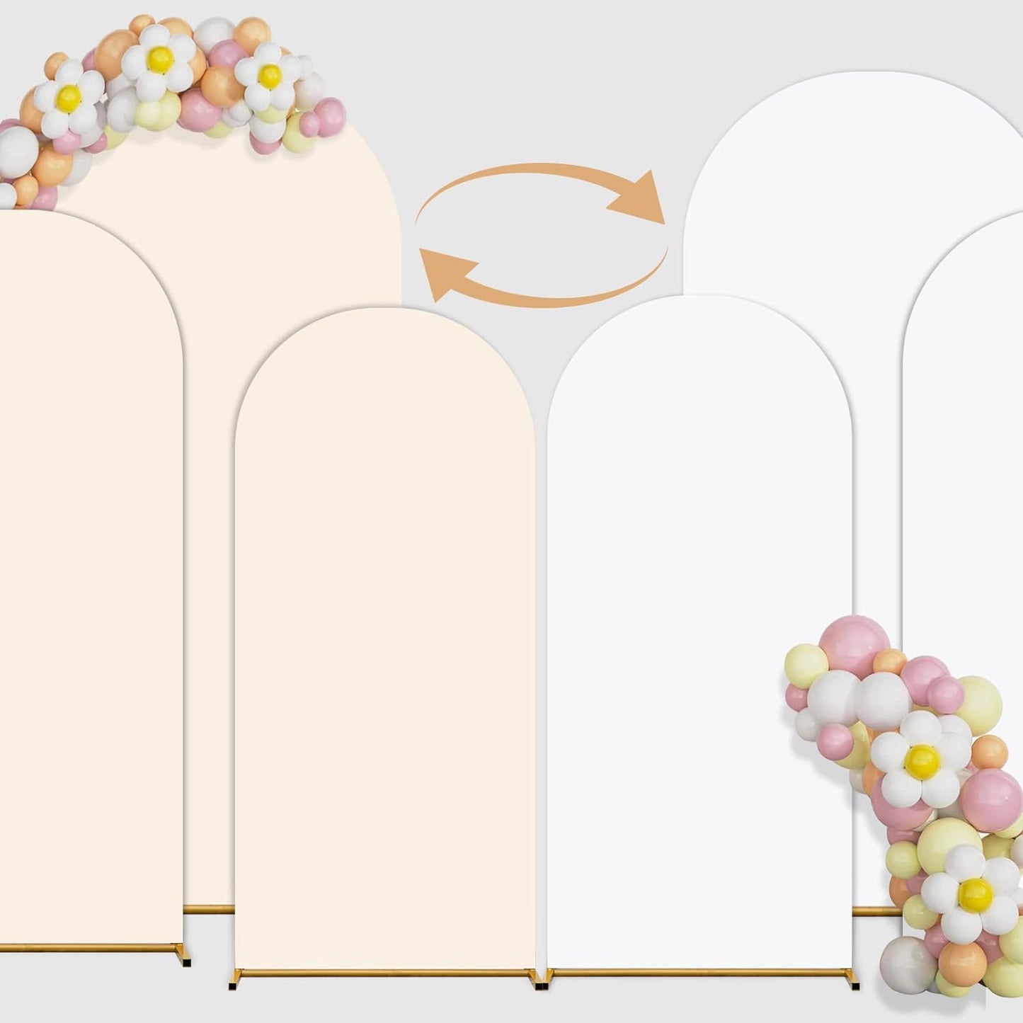Double Color Arch Backdrop Cover Set for Wedding Events
