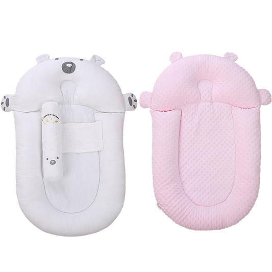 Baby Lounger Nest for Infants - Breathable Cotton Sleeping Bed