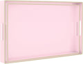 MAONAME Pink Serving Tray Set of 2 for Home Decor and Storage