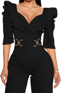 ZonJie Sexy Jumpsuits for Women Summer Plus Size Deep V Romper