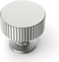 Brushed Satin Nickel Kitchen Cabinet Knobs 30 Pack - Durable Zinc