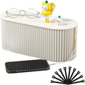 Cable Management Box with 10 Cable Ties - Large Cord Organizer