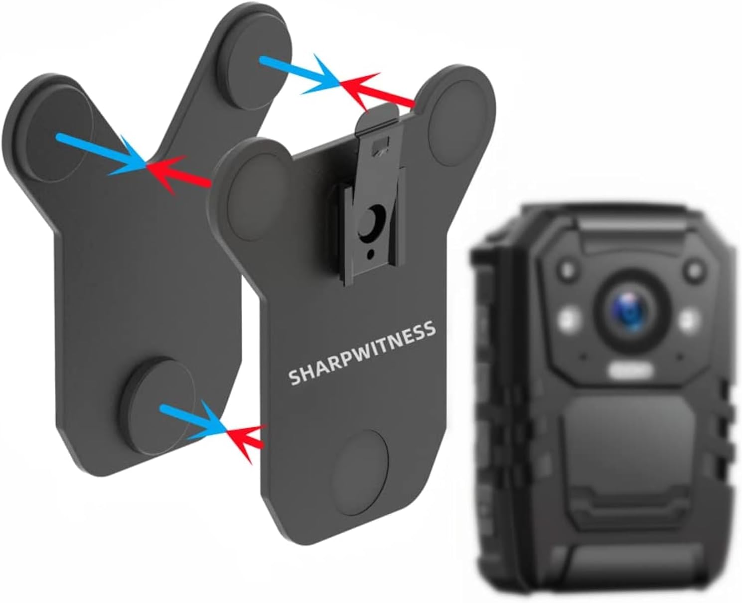 Police Body Camera Magnetic Mount for Cammpro i826 - Strong Grip