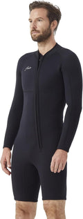 Hevto Men Wetsuit Shorty 2mm Neoprene Long Sleeve Shorty - Flexible is