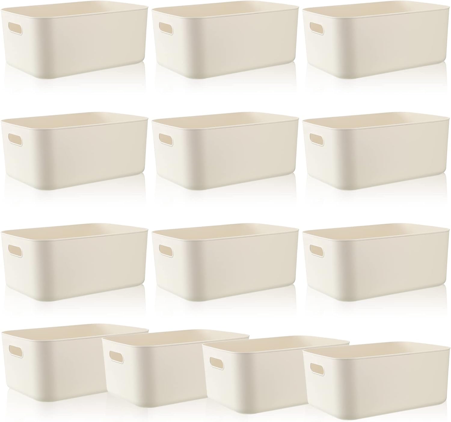 Zopeal Plastic Storage Bins Set of 10 for Home Organization