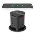 Pop Up Outlet with Wireless Charger and 4 Outlets - Space Saving