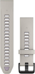 20mm Black/Pebble Gray Silicone Watch Band - QuickFit Swap